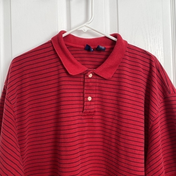 Cherokee Men’s Striped Polo Red XXXL - Picture 4 of 8